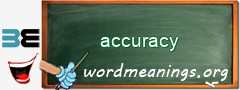 WordMeaning blackboard for accuracy